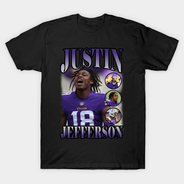 BOOTLEG JUSTIN JEFFERSON T-Shirt by hackercyberattackactivity